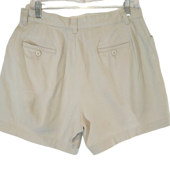 Lee Khakis Shorts Womens 12M White High Rise Cotton & Spandex - Picture 2 of 2